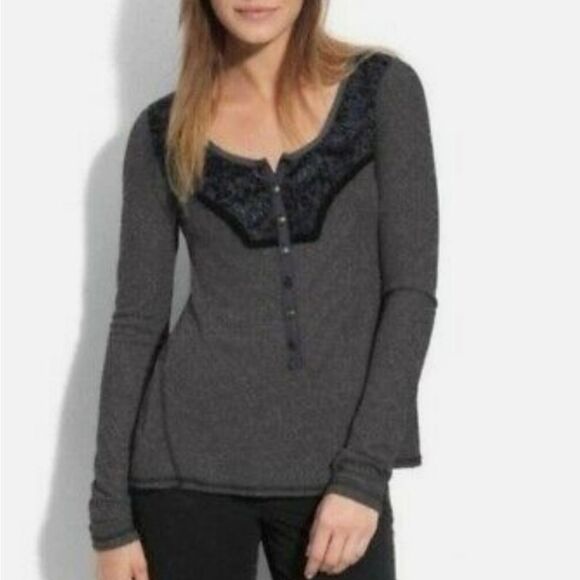 Free People Henley Thermal - Picture 1 of 9